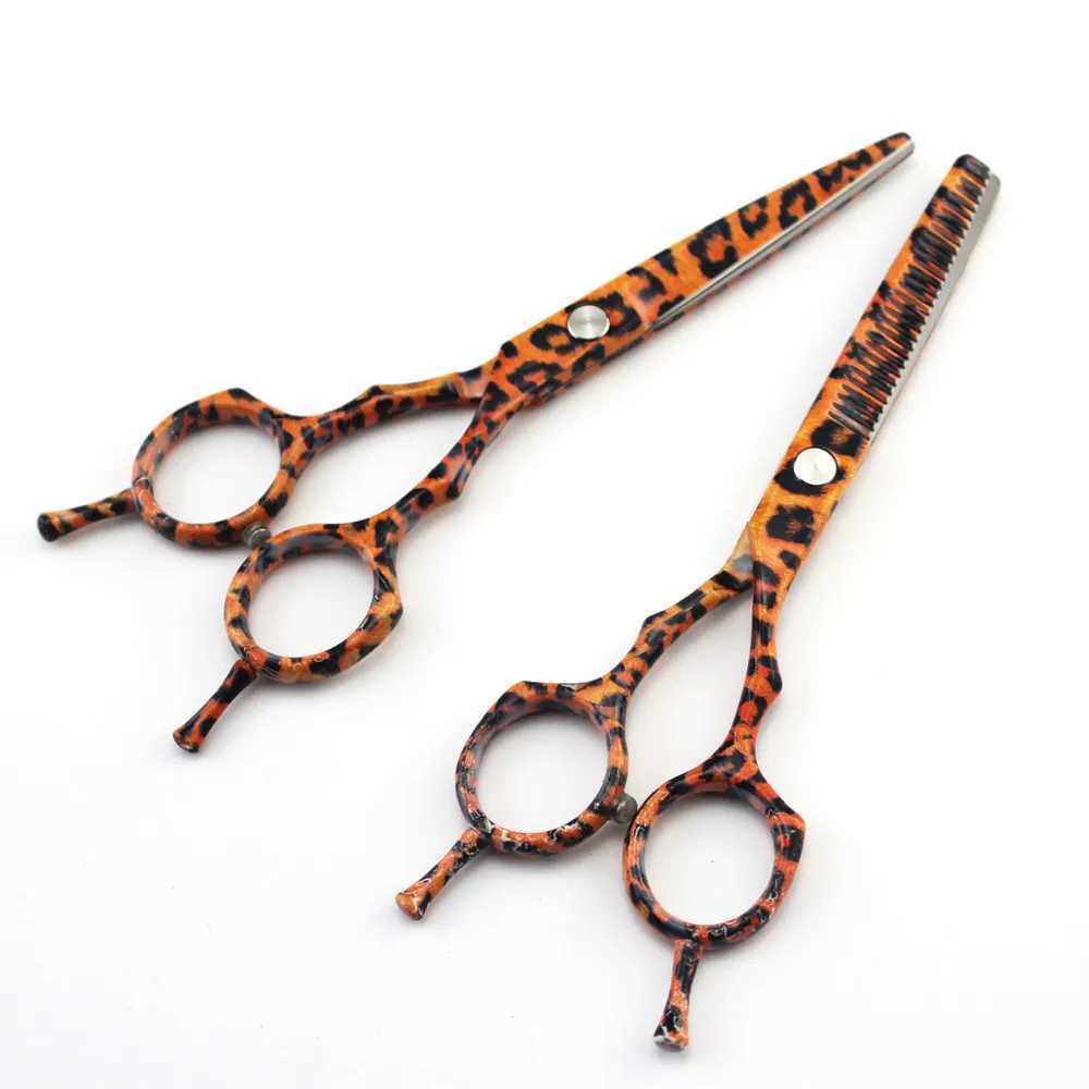 New Arrival Professional JP 440C Steel 5.5-inch Leopard Ceramic Barber Z241213
