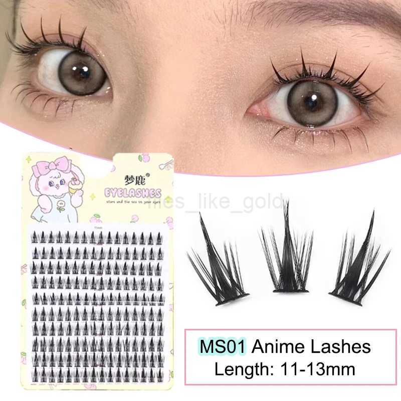 High Capacity 160 Episode Anime Eyelash Sunshine Eyelash Like Wang Hong Japanese Cosplay Wispy Density Eyelash Cluster W240803