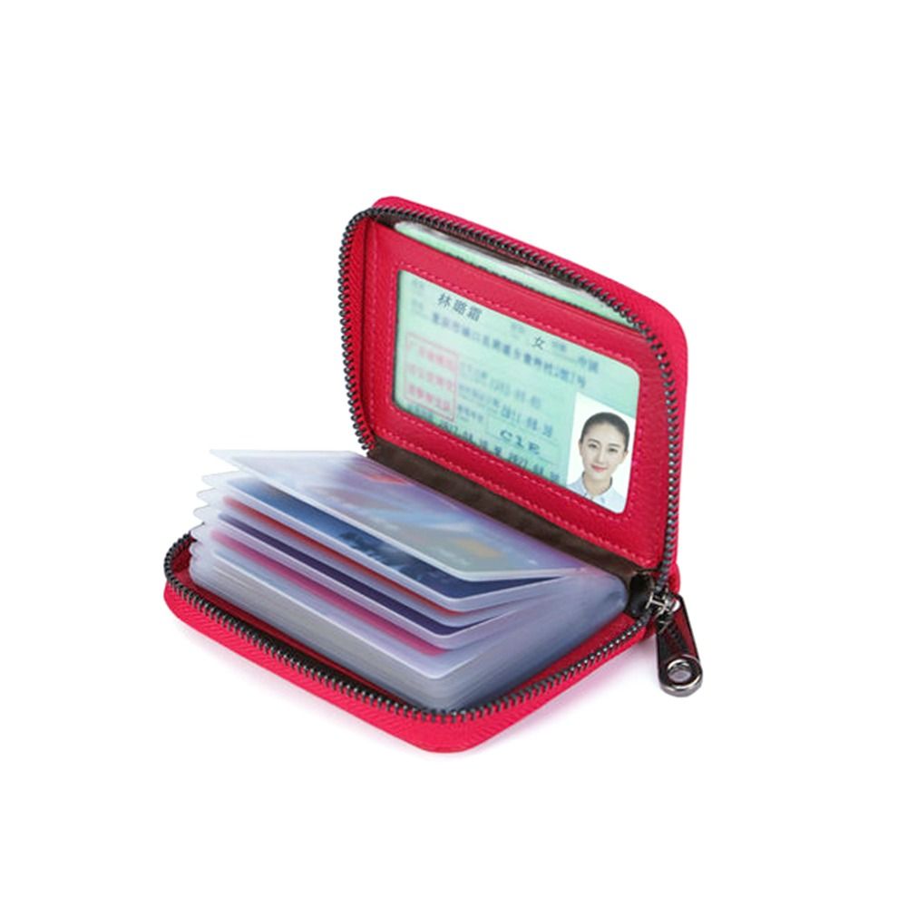 PU Business Bank Credit Bus ID Card Holder Cover Coin Pouch 20 Detents Cards Holders Anti Demagnetization Wallets Bag Organizer