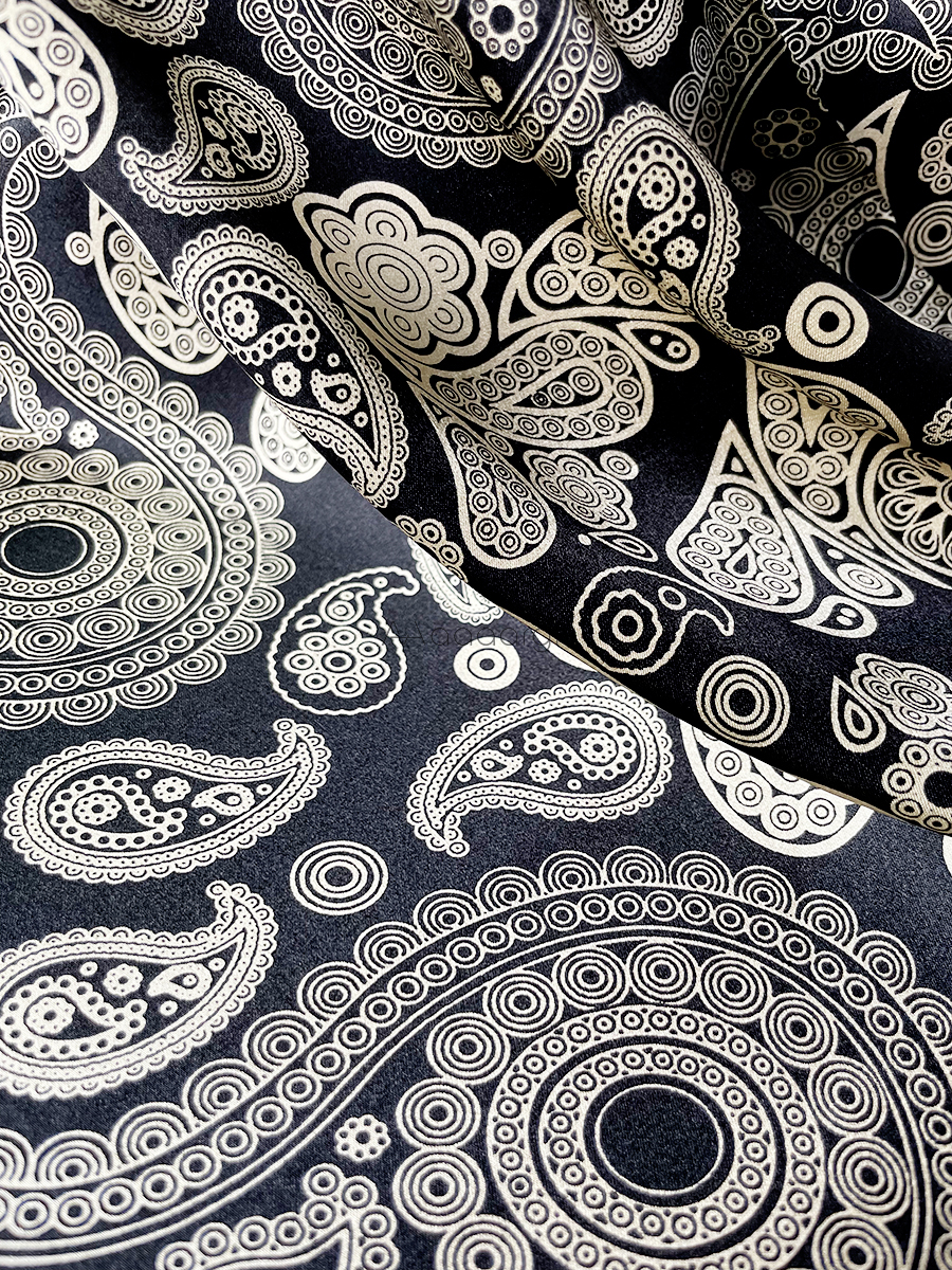 Paisley Satin Silk Head Scarf for Bag Women Neck Hair Belt Bandana Handrolled Edges Bandanas Oversized Hems Rolled Shawls Scarves Valentine's Day