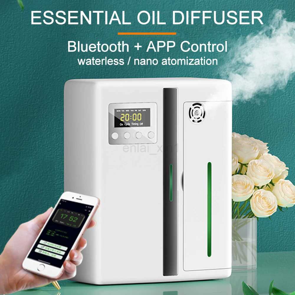Aroma Diffuser Waterless Essential Oil Diffuser Smart Scent Air Diffuser Machine With Cold Air Nebulizing For Home Large Room Y240803