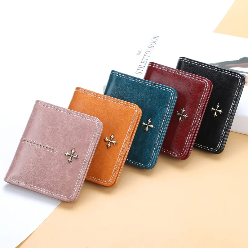 2023 New Mini Women Wallets Free Name Engraving Fashion Small Wallets Zipper PU Leather Quality Female Purse Card Holder Wallet