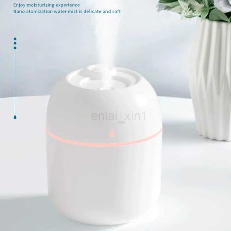USB Mini Air Humidifier Aroma Essential Oil Diffuser For Home Car Ultrasonic Mute Mist Maker Diffuser with LED Color Lamp Y240806