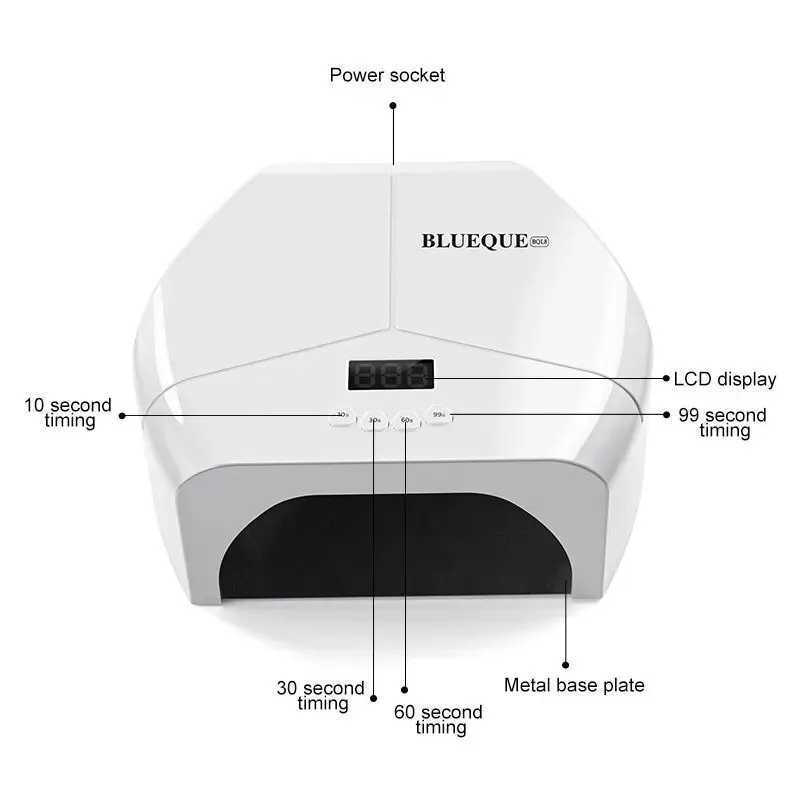 268W Big Power 57LEDs UV Lamp Dryer Machine for Nails Professional Gel Polish Drying Lamp With Four Timer Function for ManicureCL240731
