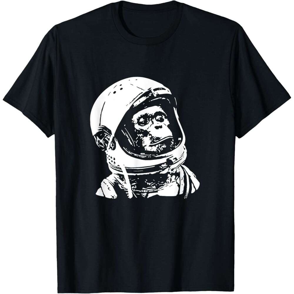 T shirt Mens Vintage Space Travel Astronaut Monkey T-Shirt shirts tshirt graphic tee Casual tops summer clothes Short sleeve Free shipping