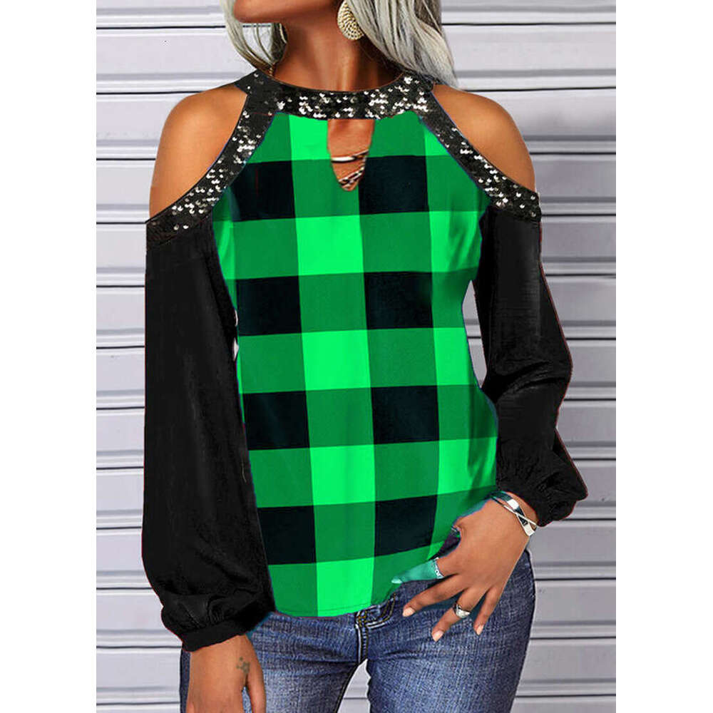 New Merchandise Hip Hop Summer Fashion Casual Slim Streetwear Long-sleeved O Neck Collar Blouse Round Neck Chiffon Solid Turtleneck Stretch Casual Und
