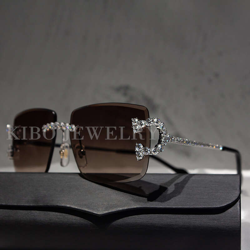 KIBO Coutom Jewelry Iced Out VVS 3mm Moissanite Sunglasses Mens Glasses