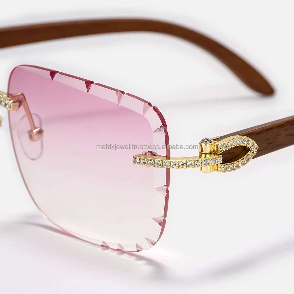 Rapper Jewelry D Color Moissanite Dia Glasses Shadow Iced Out Starg Sier Sunglasses