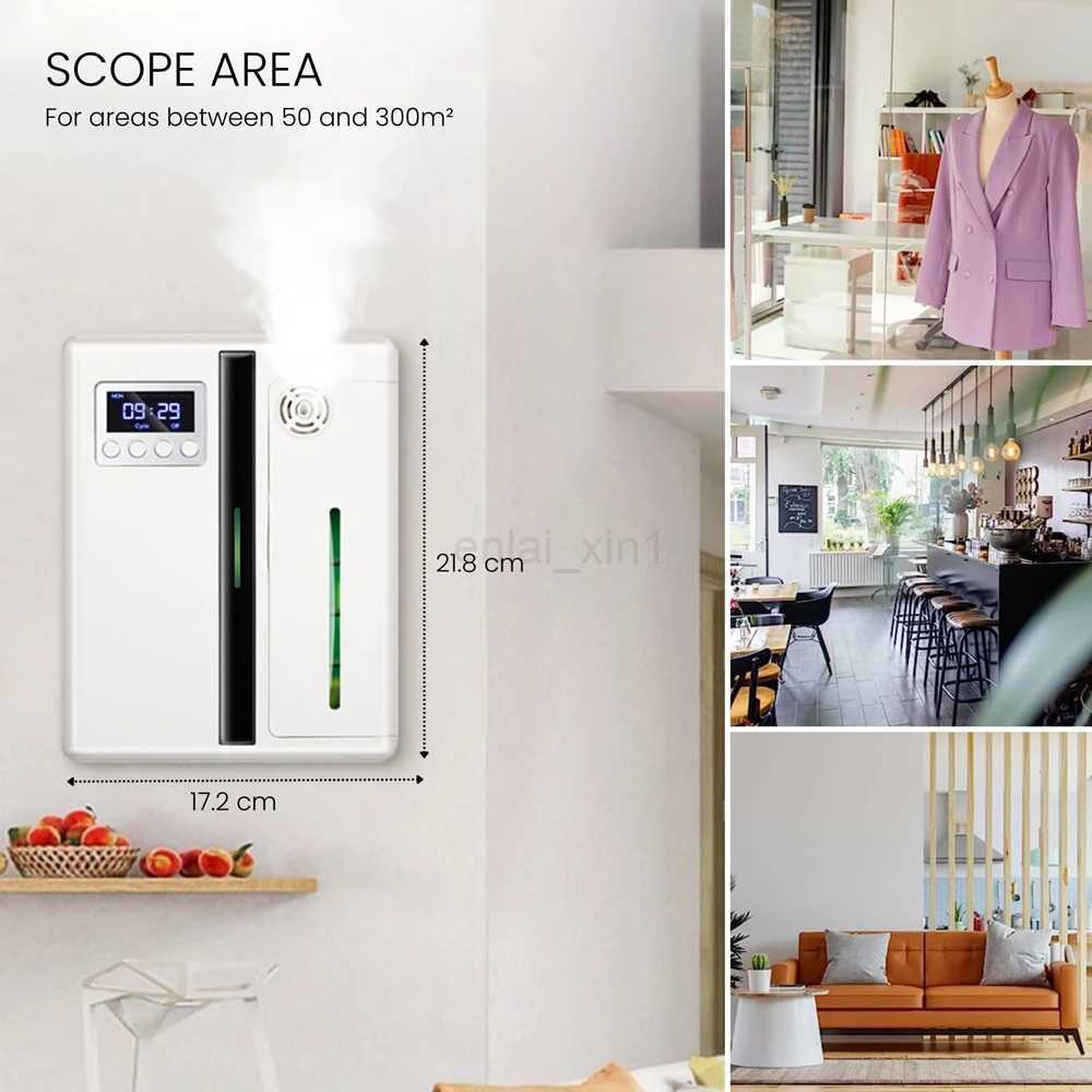 Aroma Diffuser Waterless Essential Oil Diffuser Smart Scent Air Diffuser Machine With Cold Air Nebulizing For Home Large Room Y240803