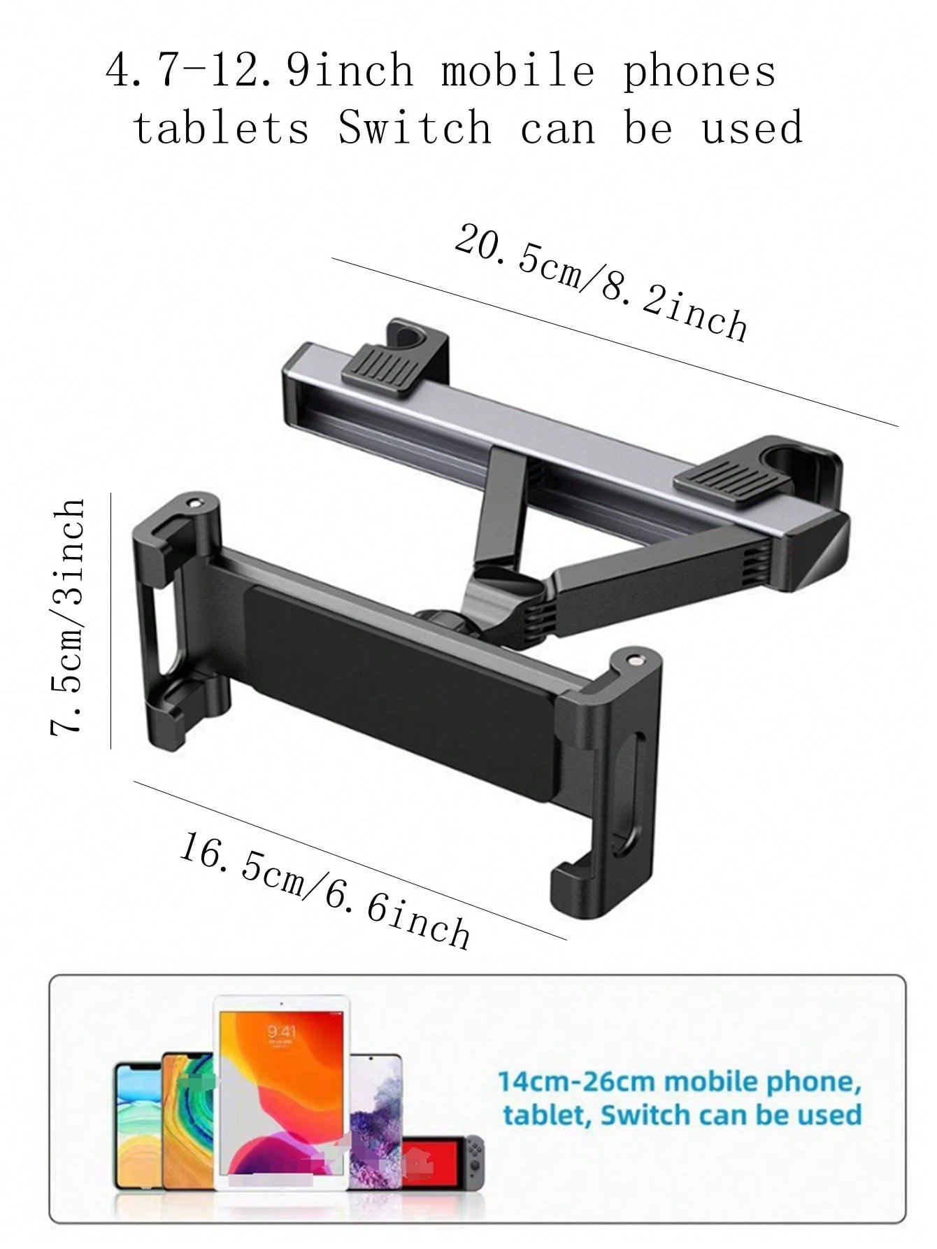 Car tablet stand Retractable phone stand in the rear of the car