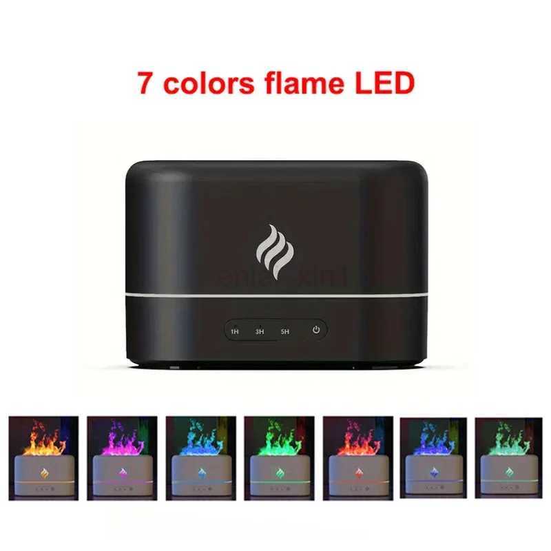 Portable Cool Mist Usb Led change color 7 colors fire flame room humidifier Aroma Essential Oil Diffuser h2o air humidifier Y240806