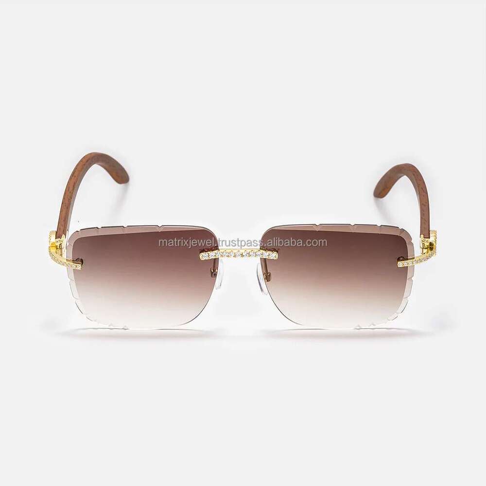 Rapper Jewelry D Color Moissanite Dia Glasses Shadow Iced Out Starg Sier Sunglasses