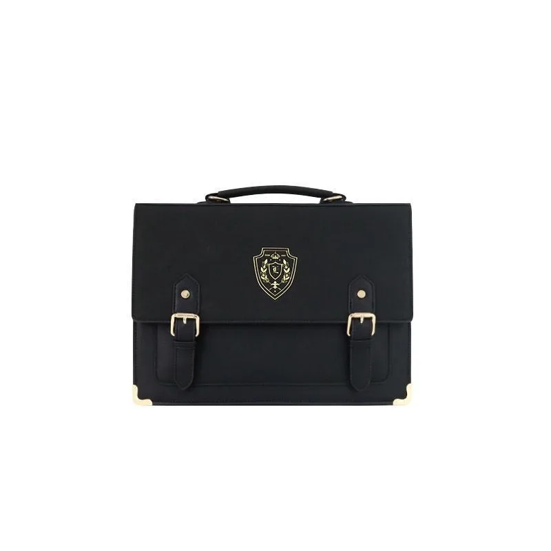 Women New Versatile Temperament Large Capacity Design Sense Solid Color Double Shoulder Crossbody College Vintage Cambridge Bags