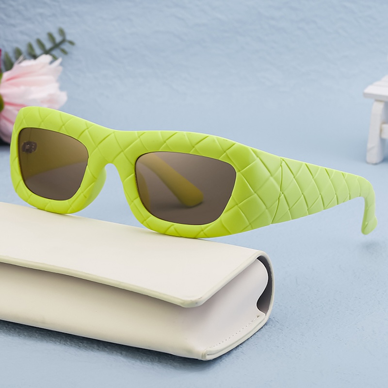 Retro Sexy Square Y2K Sunglasses For Women Men Luxury Brand Fashion Rose Pink Punk Sun Glasses Ladies Eyewear UV400 Shades imitation leather S117 IVIS