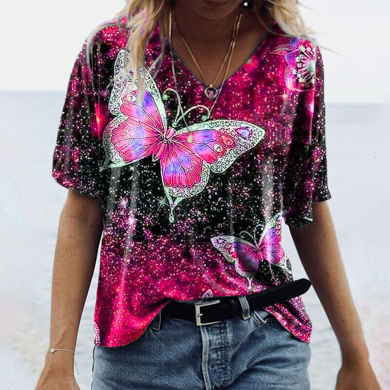 Shirt Best Saller New Merchandise High Street Summer Summer Printing Short Sleeve O Neck Plaid Chiffon Street Activity Crop Tops2 Solid Turtleneck