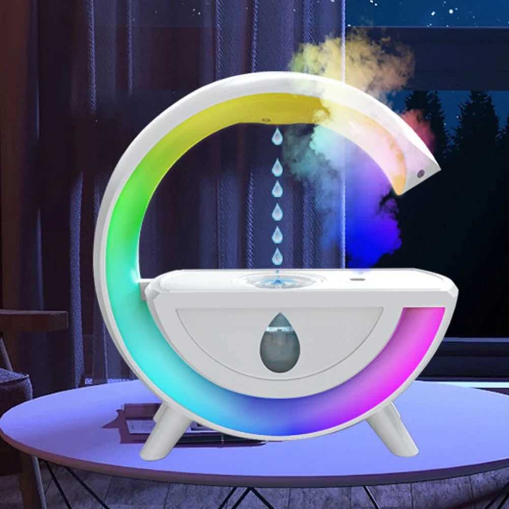 Anti-gravity Air Humidifier Diffuser Creative Aromatherapy Water Droplet RGB Table Lamp Night Light for Office Bedroom Y240803