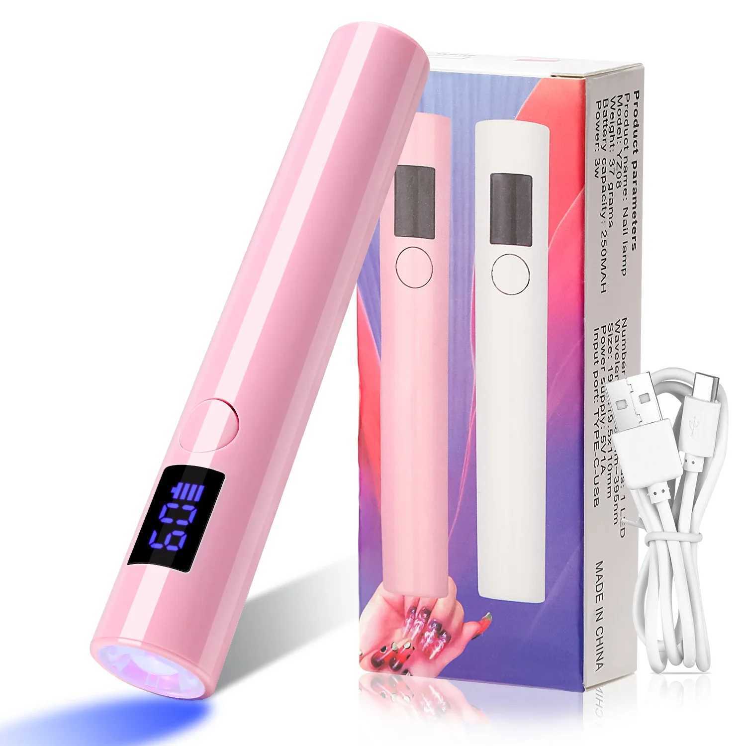 Mini UV Nail Lamp Dryer Machine Portable USB Rechargeable LED Nail Quick Drying Light Handheld Manicure Lamp For Gel VarnishCL2400806