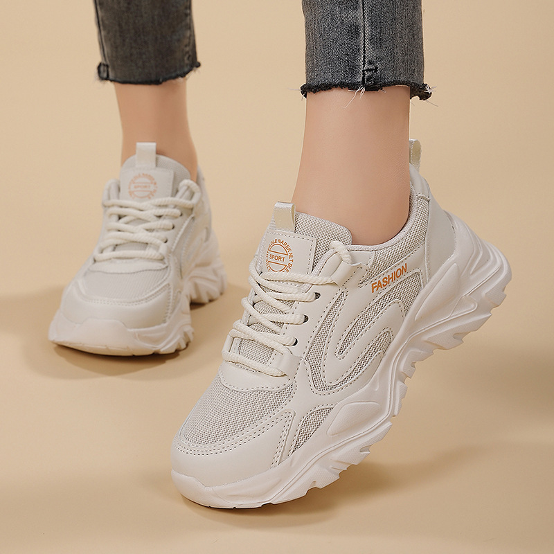 Ddmysports New Fashionable Dad Trendy Mesh Breathable Sports Casual Shock Absorbing Travel Shoes Outdoor Walking Women S Outdoor Shoes