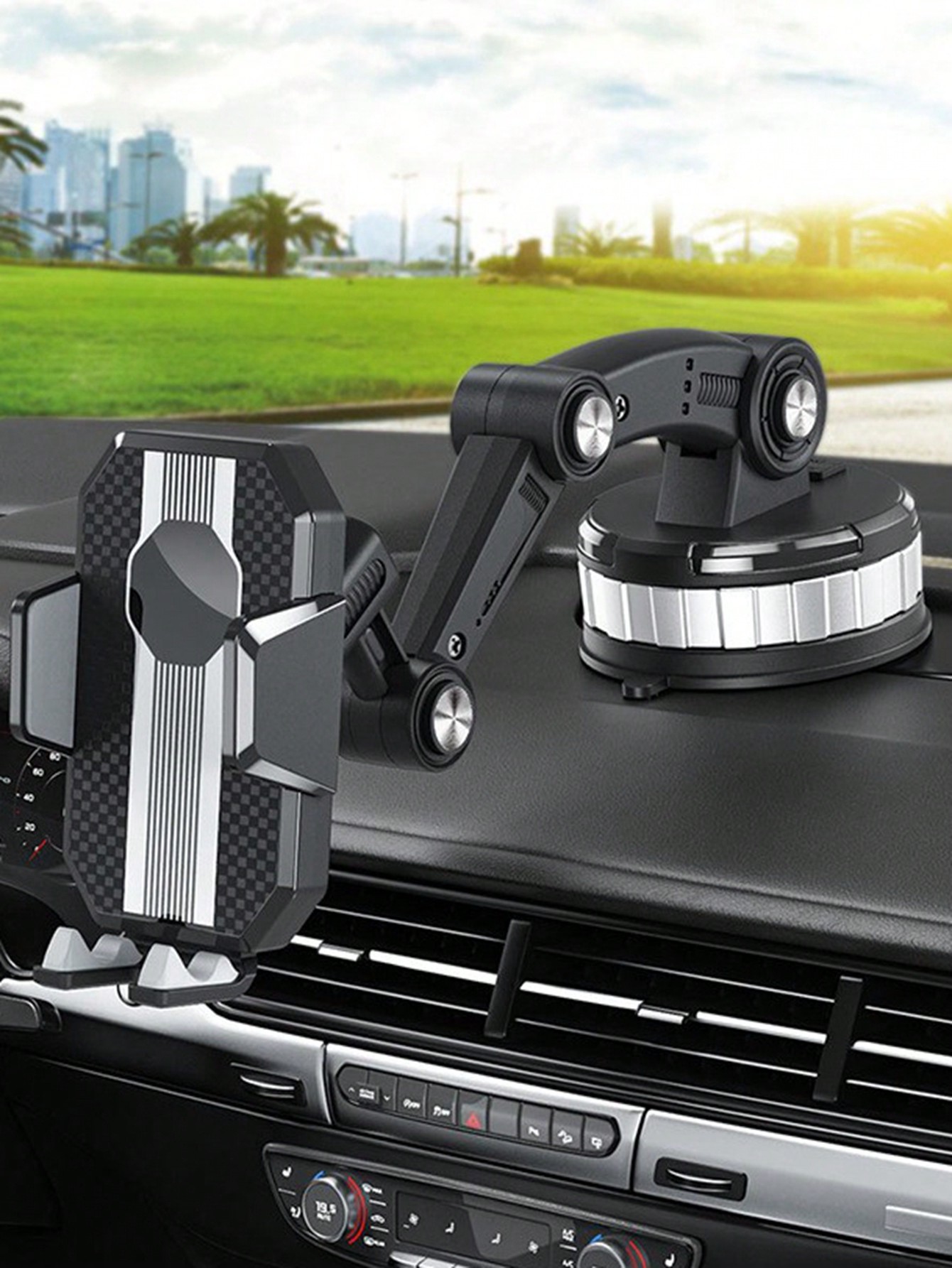 Large truck suction type car mobile phone bracket Automotive general large suction windshield console anti-shake bracket.