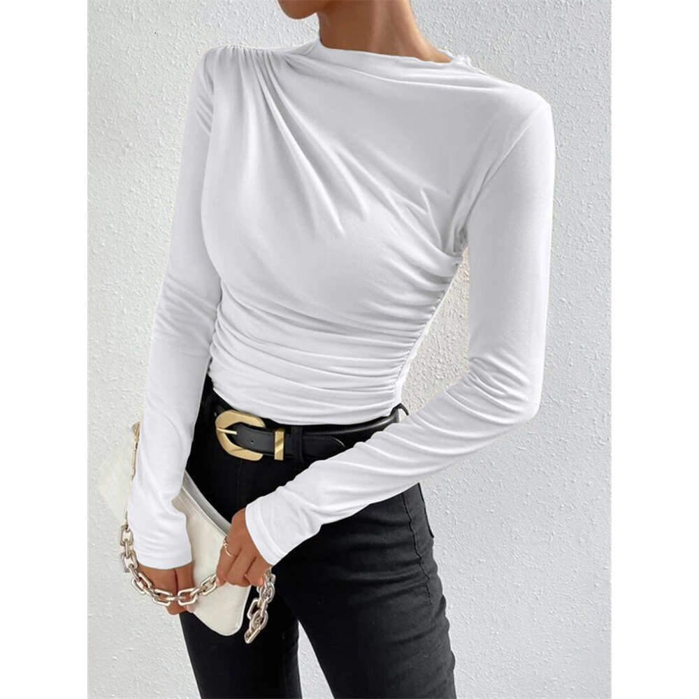 Green Best Saller New Merchandise High Street Hip Hop Slim Crop Top Casual Casual Slim Streetwear Autumn O Neck Round Neck Plaid Street Activity Crop 
