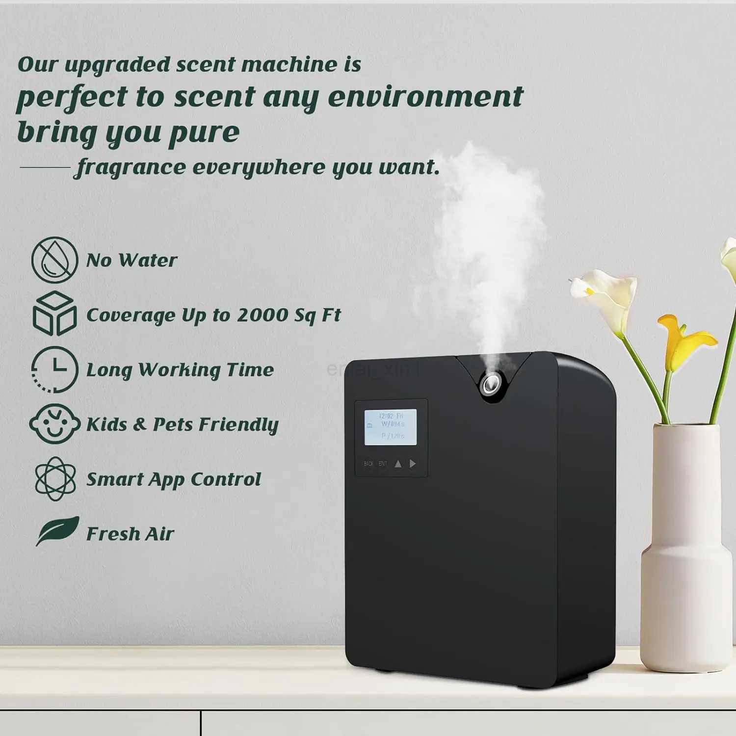 Scent Air Machine For Home Waterless Essential Oil Diffuser With Smart Cold Air Technology Bluetooth WiFi Aromatherapy Diffuser Y240803