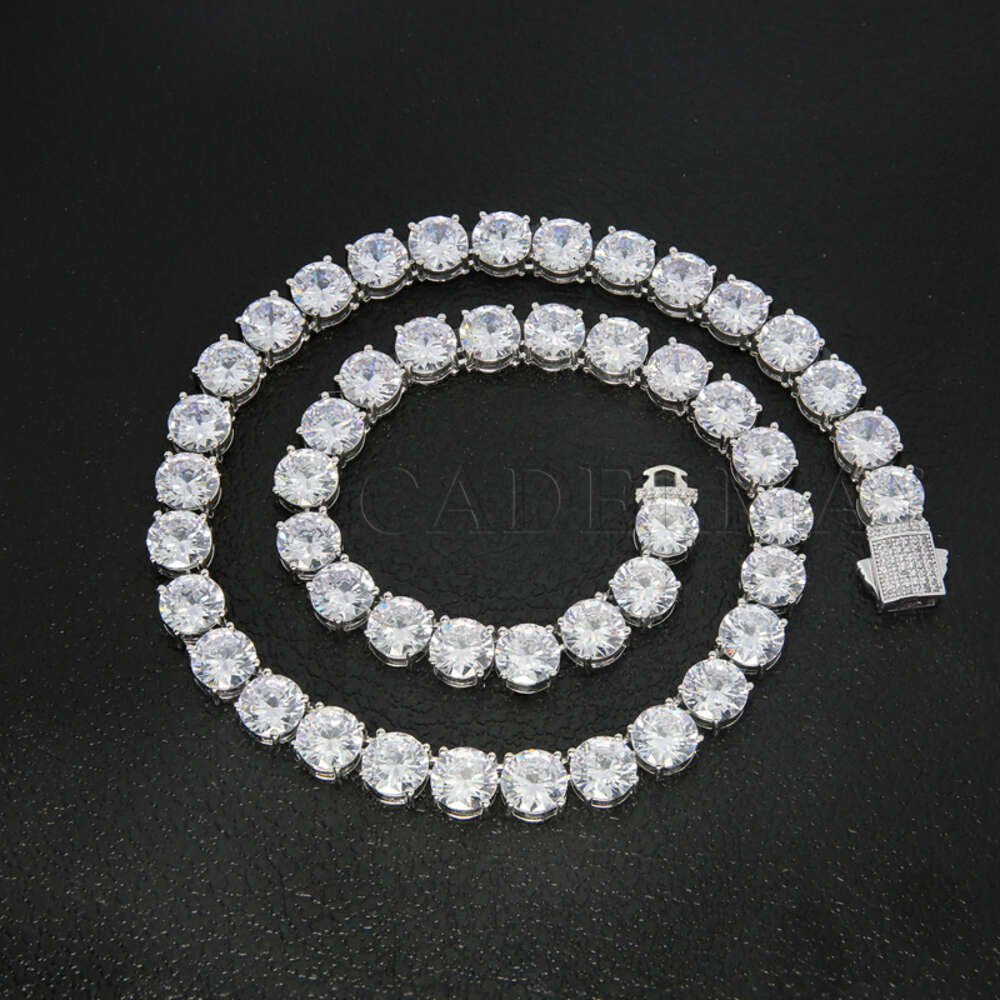 Cadermay Fashion Gold Cluster Link 10mm S Iced Out Moissanite Tennis Chain Women Men Gift