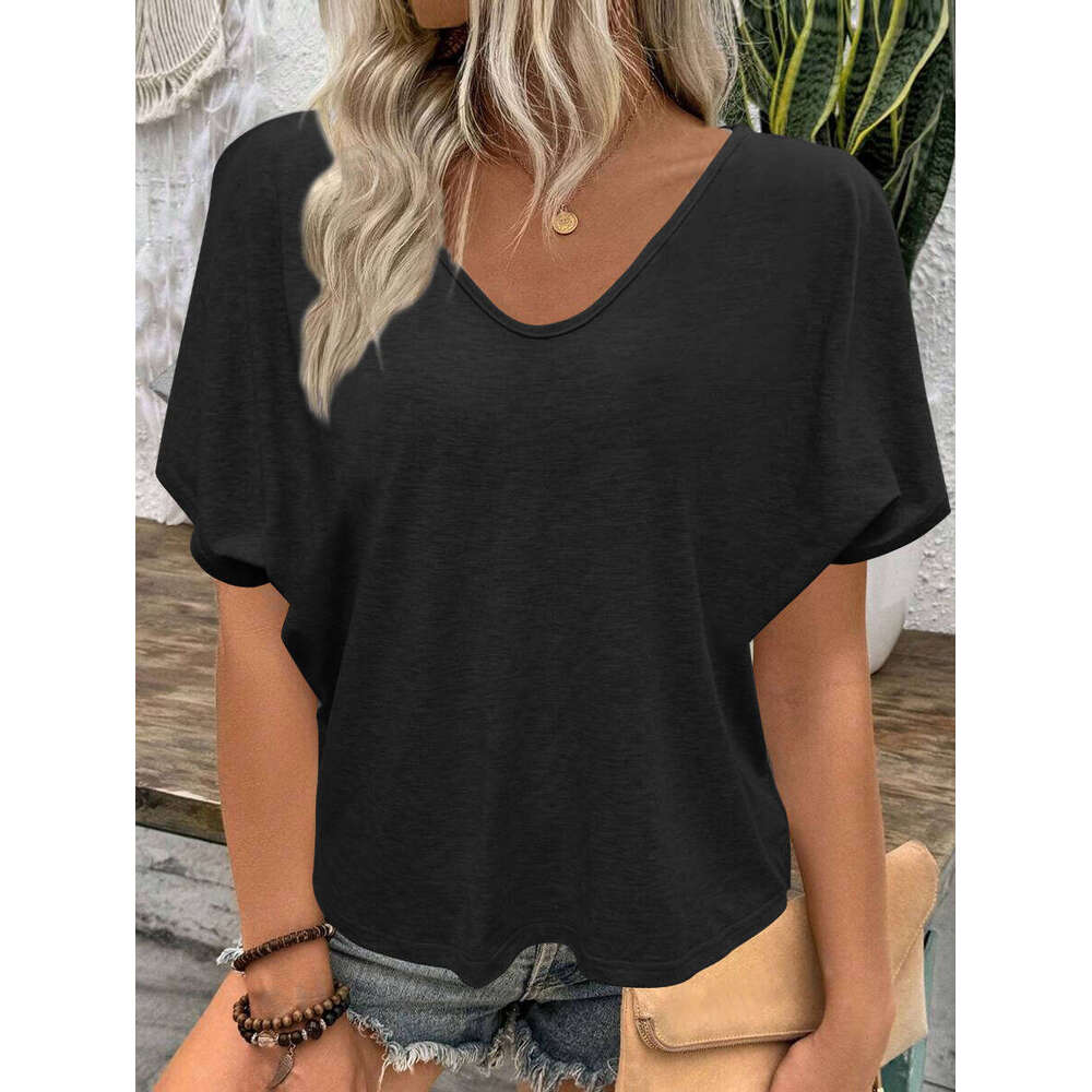 Best Saller Half Sleeve Retro Harajuku Print Vintage Summer Printing Short Sleeve Long-sleeved Skinny Base Backless Graphic T Shirts Stretch Casual Un
