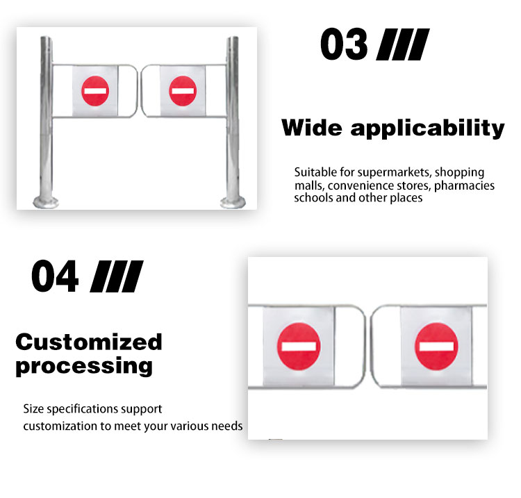 LuxurySupermarket one-way door stainless steel only into the pendulum gate machine