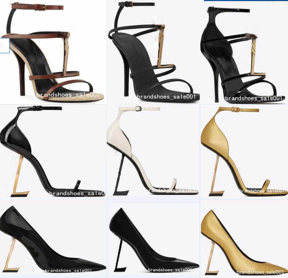 High quality Women Luxurys Designers Sandals Heels Shoes Open Toe Genuine Patent Leather alphabet Shoe Christmas Handbag Factory_footwear