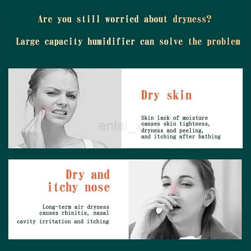 2000ML USB Air Humidifier Double Spray Port Essential Oil Aromatherapy Humificador Cool Mist Maker Fogger Purify for Home Office Y240806