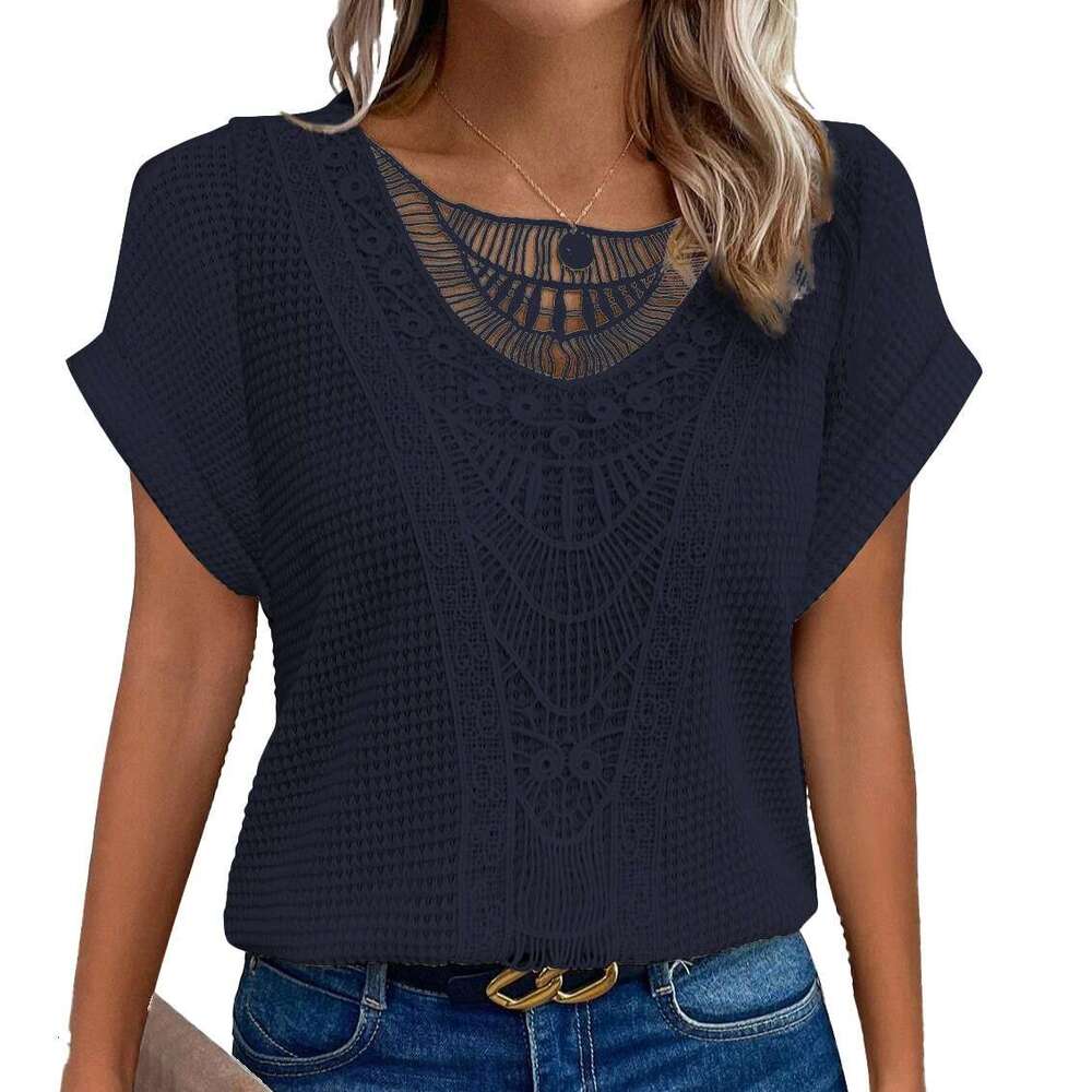 Green Best Saller New Merchandise Retro Half Sleeve Slim Crop Top Casual Long Sleeve Tee Shirts O Neck Quick Drying Plaid Chiffon Graphic T Shirts