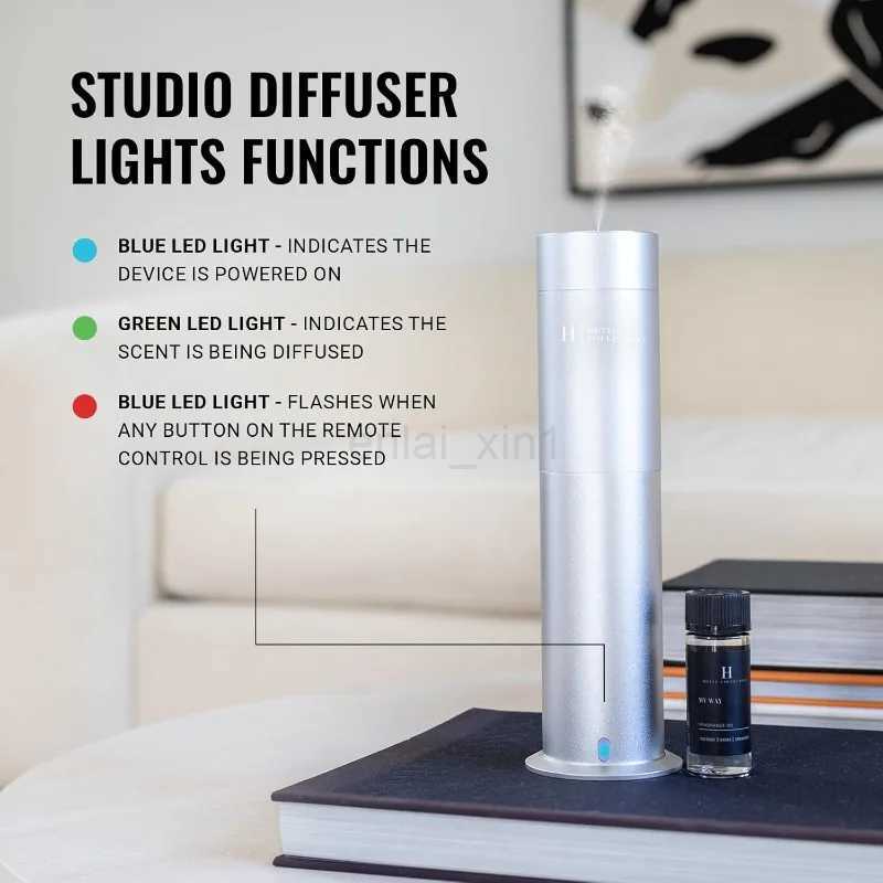 Hotel Collection Studio Scent Diffuser Waterless Cold-Air Diffusion Stylish Design 100% Recycled Aluminium Therapeutic Y240803