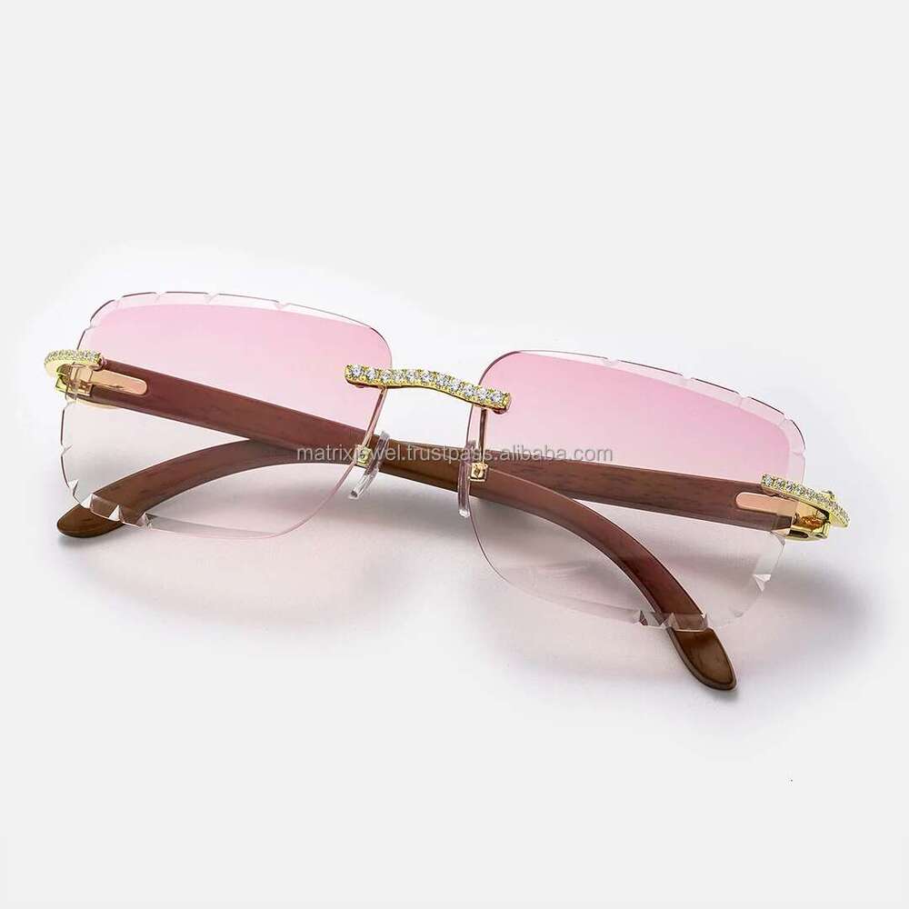 Rapper Jewelry D Color Moissanite Dia Glasses Shadow Iced Out Starg Sier Sunglasses