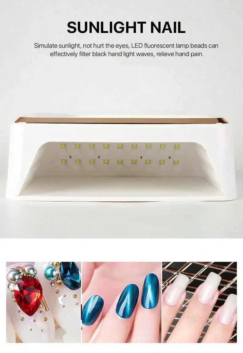 90 LEDS Nail Dryer LED Nail Lamp UV Lamp for Curing All Gel Nail Polish Motion Sensing Manicure Pedicure Salon Tool Big SpaceCL2400806