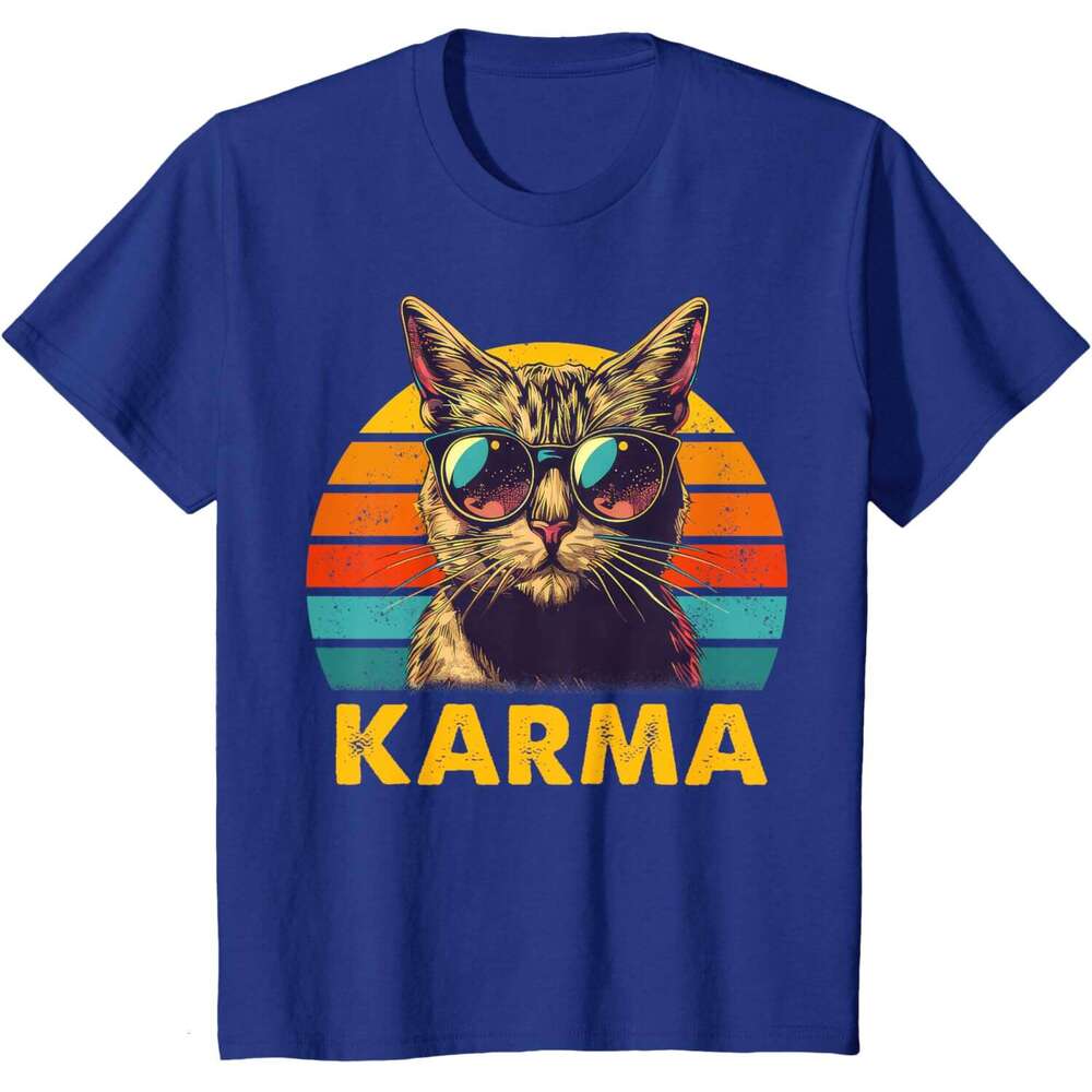 25ss T shirt Mens Vintage Cat Music Gifts For Teens Girls Kids Women Men Karma T-Shirt shirts tshirt graphic tee Casual tops summer clothes Short slee