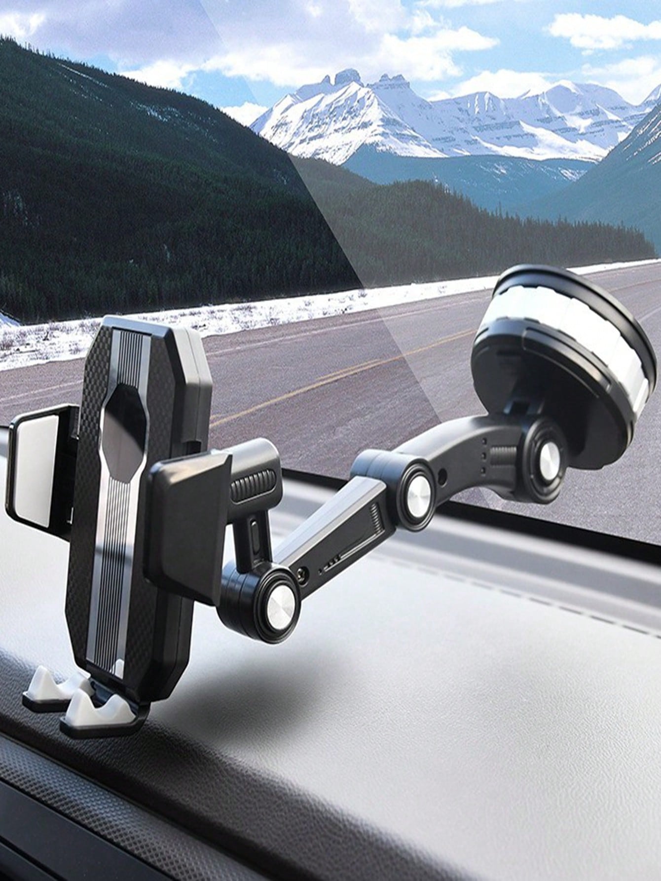 Large truck suction type car mobile phone bracket Automotive general large suction windshield console anti-shake bracket.
