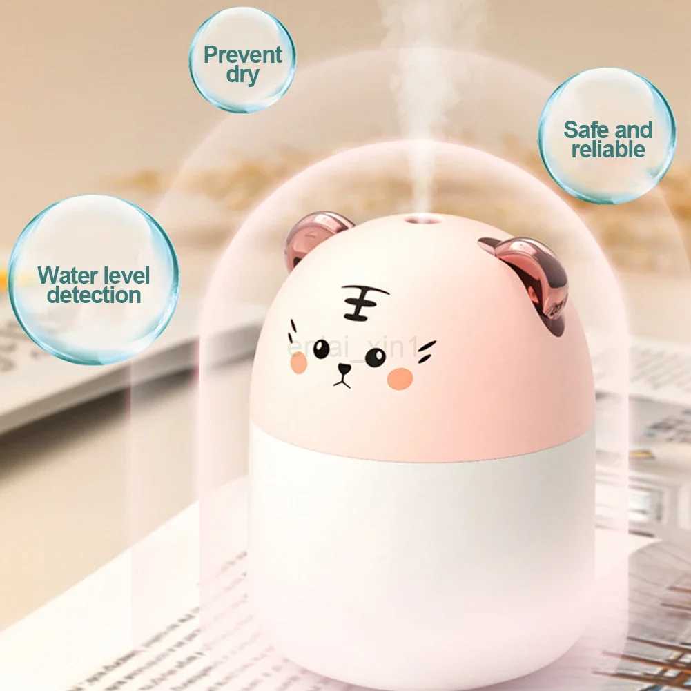 Desktop Humidifier With Colorful Ambient Light 250ml Capacity Aroma Diffuser for Home Aromatherapy Humidifiers Diffusers Bedroom Y240806