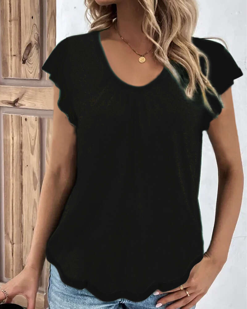 Loose Versatile Summer Female Summer Printing Short Sleeve Slim Crop Top Casual Autumn Sports Fitness Backless Round Neck Plaid Stretch Casual Undersh