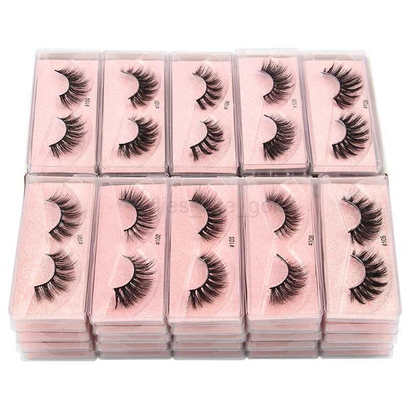 Lanjinglin mink eyelashes false fluffy eyelashes bulk false eyelashes packaging natural eyelashes bulk wholesale eyelash powder W240803