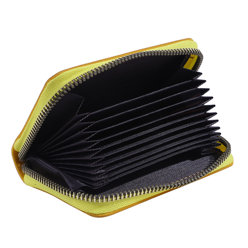 Business Men Card Holder Wallet Leather Bank/ID/Credit Card Wallet Blocking Credit Card Bag Zipper Case Coin Purse