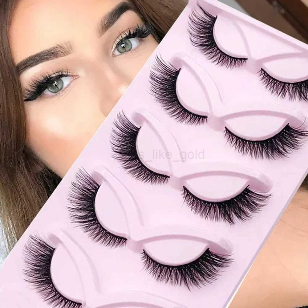 5 pairs of mink eyelashes cat eye false eyelashes natural false eyelashes W240803