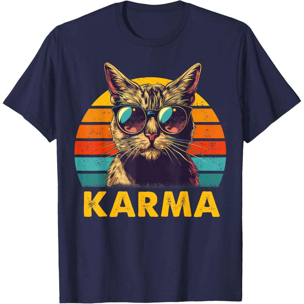 25ss T shirt Mens Vintage Cat Music Gifts For Teens Girls Kids Women Men Karma T-Shirt shirts tshirt graphic tee Casual tops summer clothes Short slee