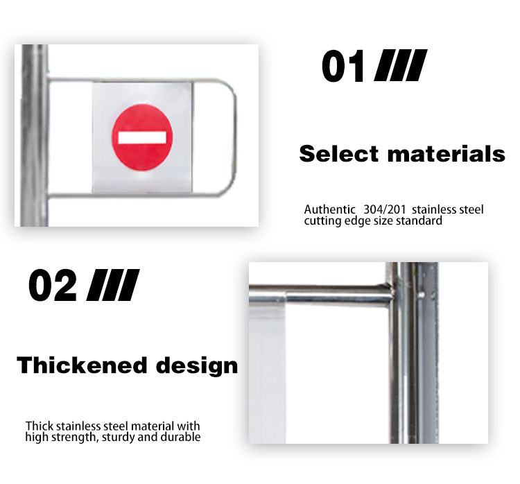 LuxurySupermarket one-way door stainless steel only into the pendulum gate machine