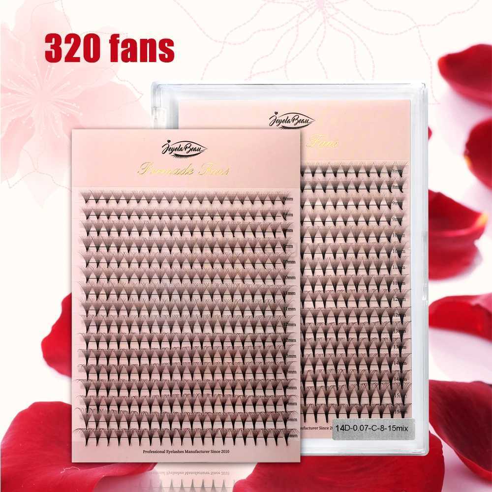 Goddess Prefabricated Volume Fan 4D 5D 6D 7D 10D 12D 11D 16D 20D Personal Eyelash Extension Point Drying 320 Fan Artificial Mink W240803