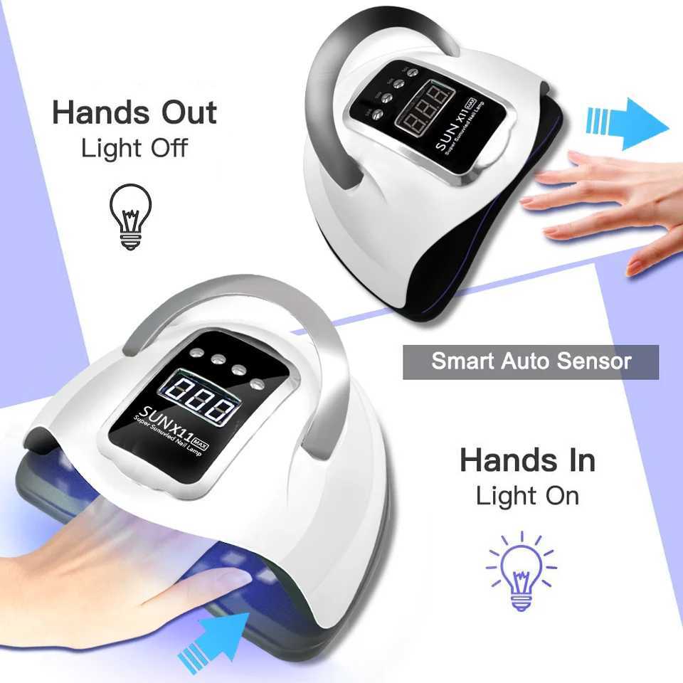 SUN X11 MAX Professional Nail Drying Lamp for Manicure 280W Nails Gel Polish Drying Machine with Auto Sensor UV LED Nail LampCL2400806