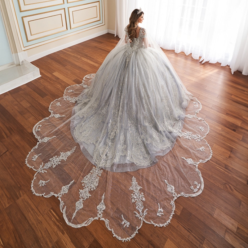 Siery Dresses 2024 Lace Appliqued Beads Crystal Tull Ball Gown Vestidos 15 De Quinceanera Sweet 16