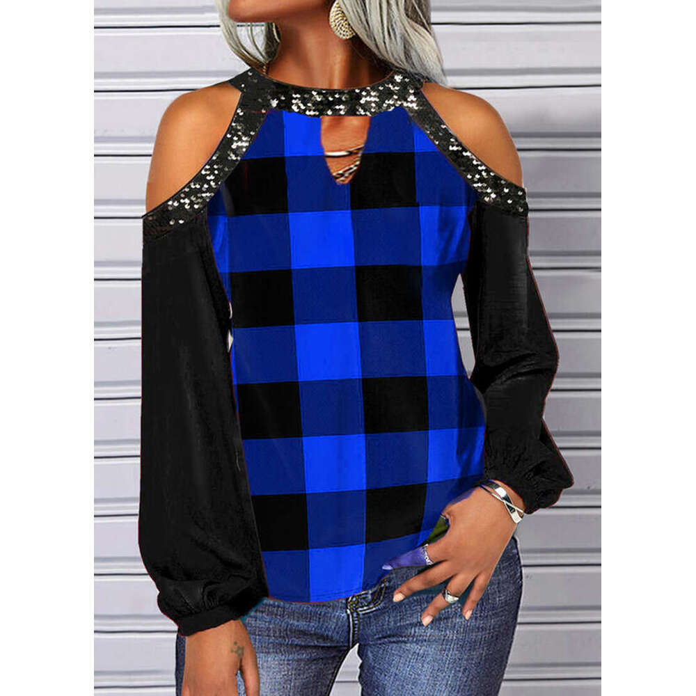 New Merchandise Hip Hop Summer Fashion Casual Slim Streetwear Long-sleeved O Neck Collar Blouse Round Neck Chiffon Solid Turtleneck Stretch Casual Und