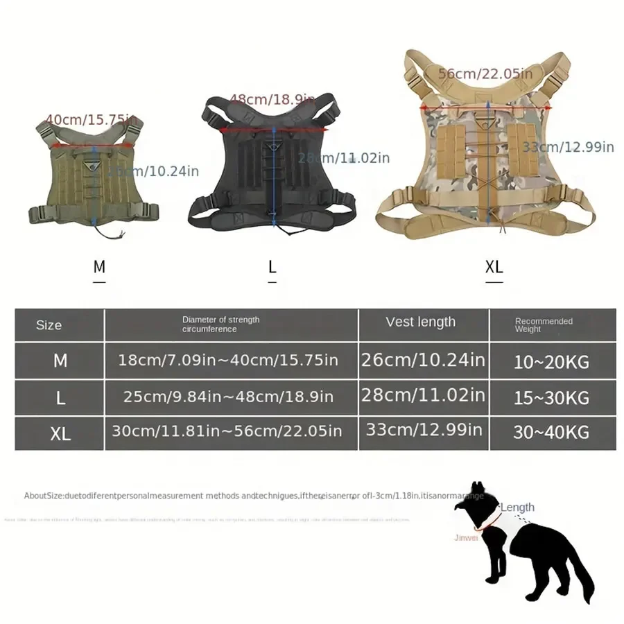 Tactical Dog Harness Collar Leash set No Pull Adjustable Pet Harness Job Training Easy Control Pet Vest Military Service Dog Harness Four Colors Three