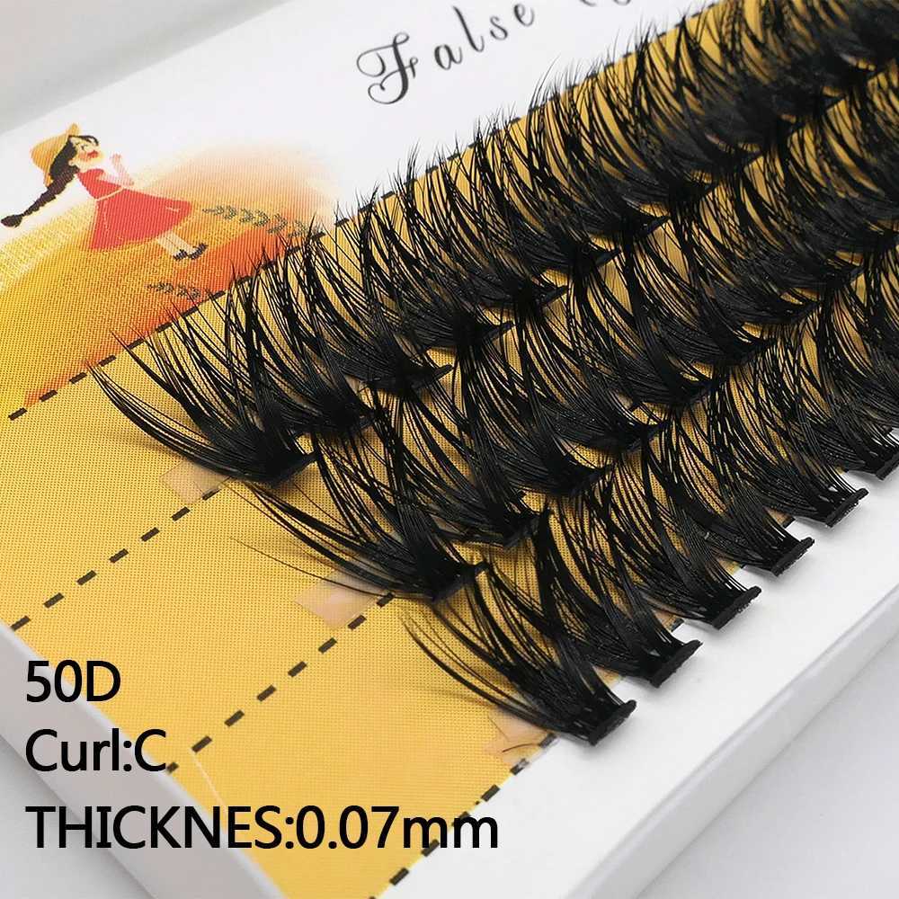 50D/40D/20D 60 bundles/box Personal eyelashes Natural mink eyelashes Extension C/D Curled eyelash clusters Soft box Eyelash wholesale W240803