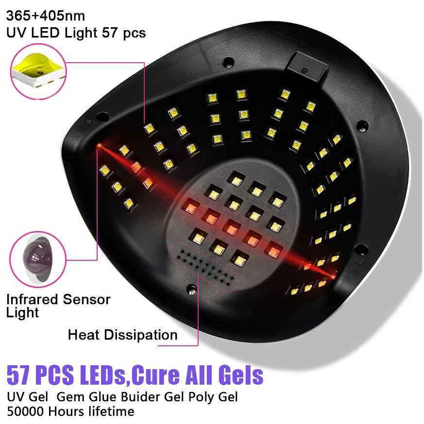 Nail Drying Lamp UV LED lamp for nails 114W Gel Polish Dryer Manicure Nail Lamp With Smart Sensor Professiona Manicure ToolsCL2400806
